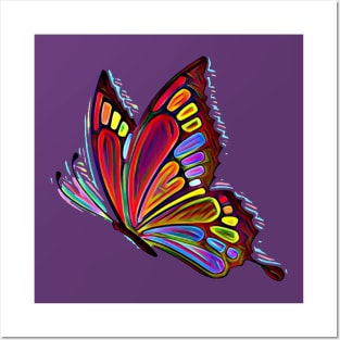 Wild and Colorful Butterfly Art Posters and Art